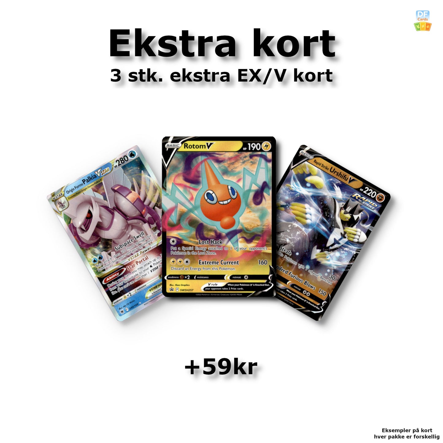 Få 3 ekstra EX/V kort