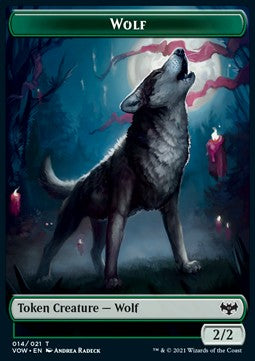 Wolf Token (G 2/2) // Human Token (W 1/1)